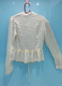 Elegant Ruffled Top(only 1 Time Wear)