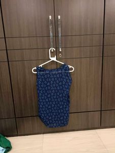 Blue Heart Print Top