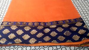 Elegant Orange Saree