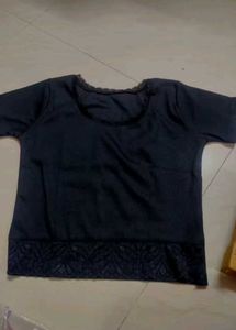 BUYBEB Lace Trim Crop Top