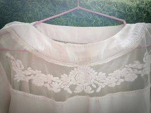 Embroidered net designer White top, Looks good wit