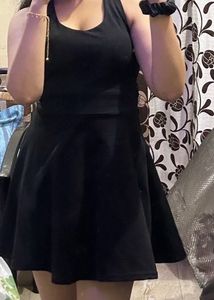 Black Halter Fit & Flare Dress