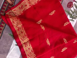 Red Saree with stitched blouse (women&#39;s)