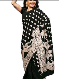 💥Madhuri Dixit Black Jari Saree