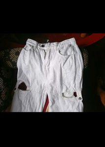 White Cutout Jeans