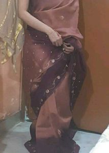 DESIGNER SAREE WITH GOLDEN EMBROIDERY