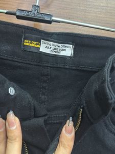 Black Denim Long Skirt