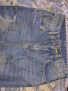 Ripped Wide Leg Jeans