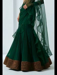 Elegant Green designer Ruffle lehnga ✨💚