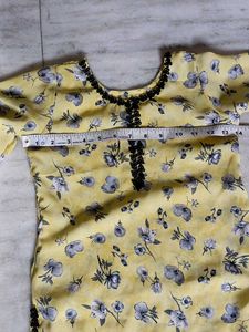 Floral  circular plazo with Pakistani sleeve