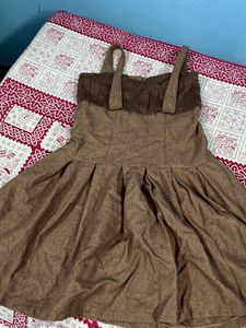 Cute Brown Dress For Winters