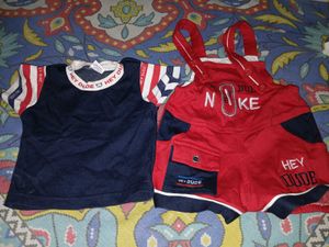 Baby Dungree Dress And Net Baniyan For Boys Combo