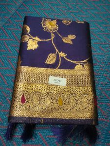 Elegant Blue Floral Saree