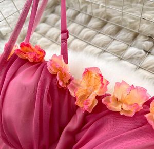 Pink Floral Embellished Dress