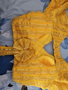 Yellow Sequin Blouse