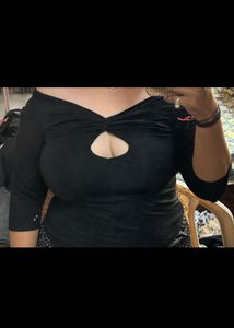 Elegant Black 3/4 Sleeve Top