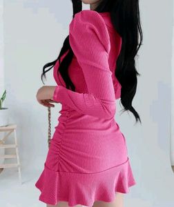 Pink Bodycon Dress (L)
