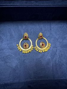 Gold & Ruby Earrings