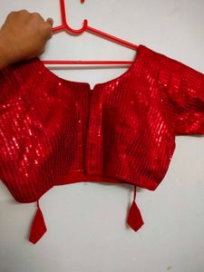 Red Sequin Blouse