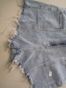 Denim High-Waisted Shorts