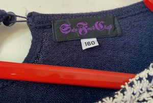 SFC Navy Blue Dress with Lace Collar