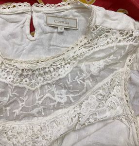 Sleevless White Top