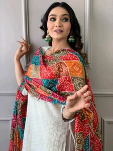 Look stylish with this our cotton schiffle chikan