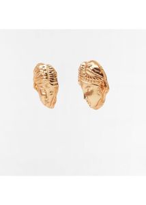 Zara Brand New Metallic Face Earrings From NYC