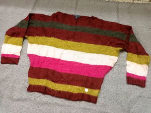 Multicolored woolen top