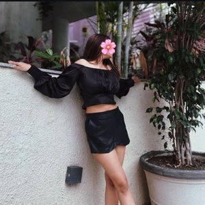 Black Off-Shoulder Top