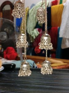 Silver Jhumka Earrings