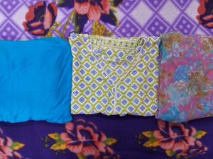 Short kurti with palazo and dupatta