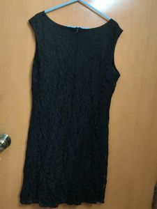 Charming Black Lace Mini Dress
