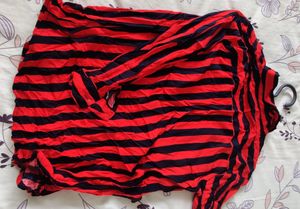 Striped Button-Down Top