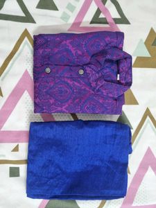 Boys&#39; Purple Kurta Pajama Set