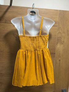 'H&amp;M' Mustard Ruched Cami Peplum Top.💛