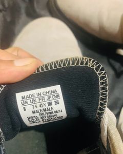 ADIDAS GRAY SUEDE BLACK STRIPED SHOES