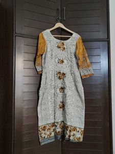 Women Fully Stitched Cotton Printed Kurta Salwar