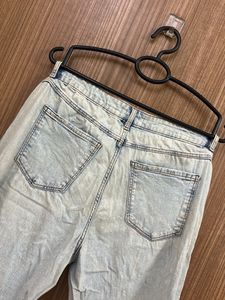 Ripped Skinny Mid Waist Jeans