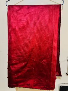 Red Pearl Saree