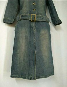 Y2K Button Up Denim Shirtdress