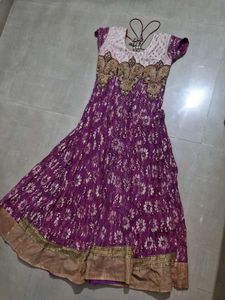 Purple Lace Anarkali Dress