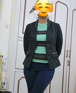 Madame Black Polka Dots Beauty Jacket