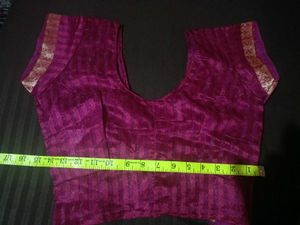 Beautiful Cotton Silk Saree With Matching Blouse