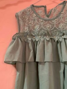 Light Green Ruffle top