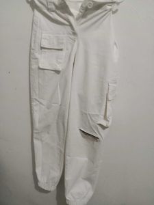 White Cargo Pants