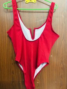 SHEIN Red One-Piece Swimsuit