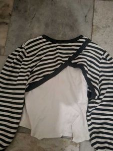 Striped Layered Crop Top