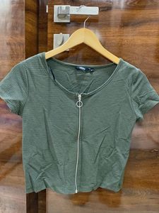 Nuon Green Stripe Top