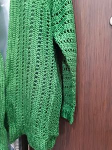 Beautiful Green Heavy Woolen Cardigan